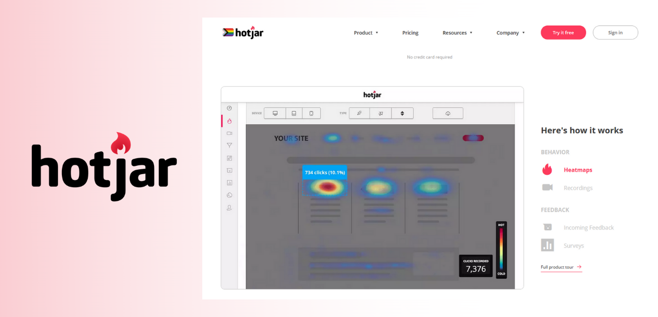 Hotjar - Business Tools Review - Website