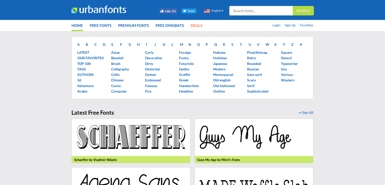 Urban Fonts - Business Tools Review - Website